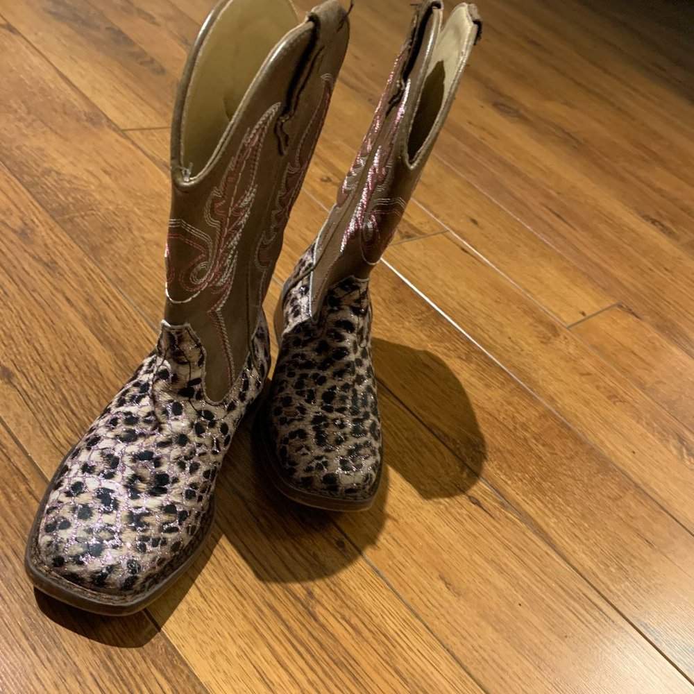 Gently Pre-Owned - 2 PAIRS - Pink Girls- Blue Girls - Roper - Western Boots - Picture 3 of 6